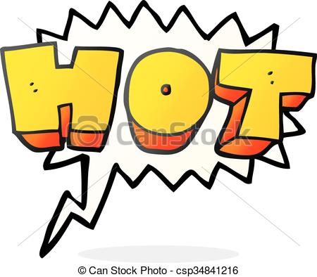 450x394 Freehand Drawn Speech Bubble Cartoon Word Hot Vector Clip Art