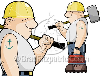 432x324 Cartoon Construction Worker Clipart Picture Royalty Free