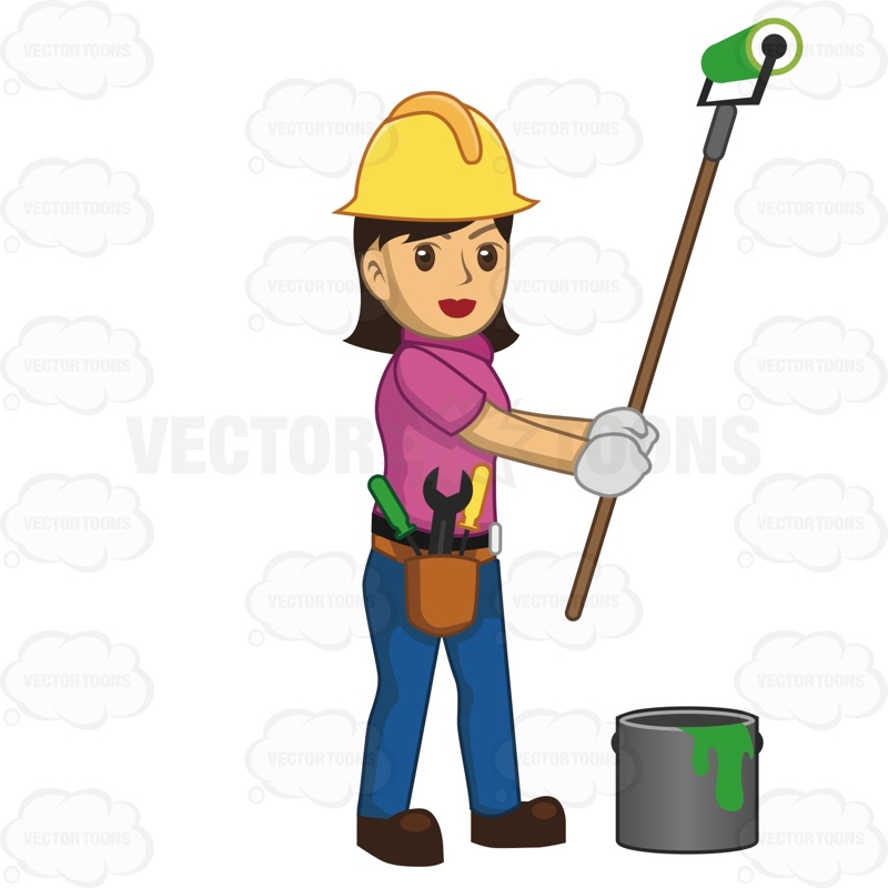 800x800 Female Construction Worker Clipart