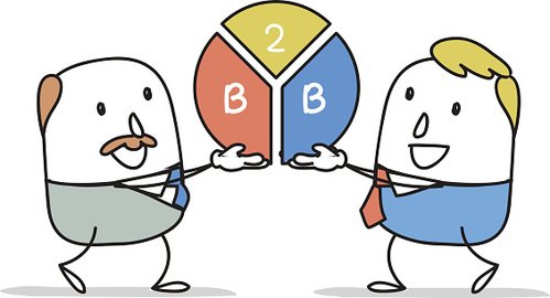 499x270 Two Businessmen Working Together Premium Clipart