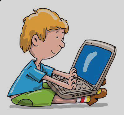 400x369 Boy Working Clipart