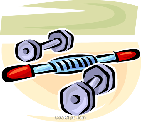 480x416 Workout Equipment Royalty Free Vector Clip Art Illustration