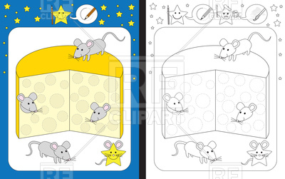 400x251 Preschool Worksheet Template With Mouse Royalty Free Vector Clip