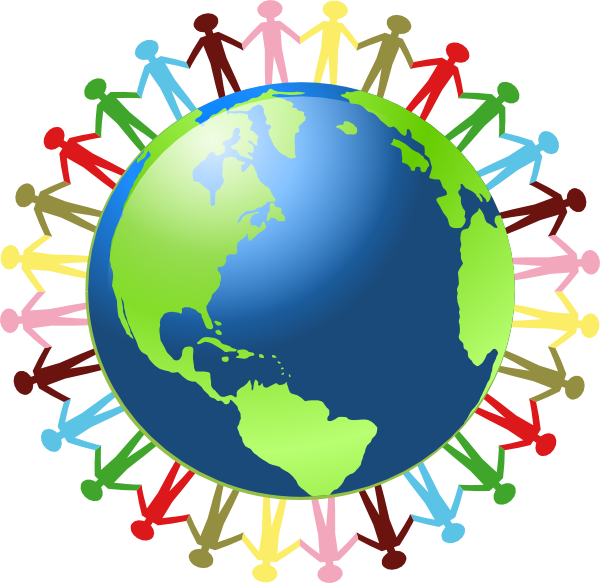 600x583 Holding Hands Around The World Clip Art