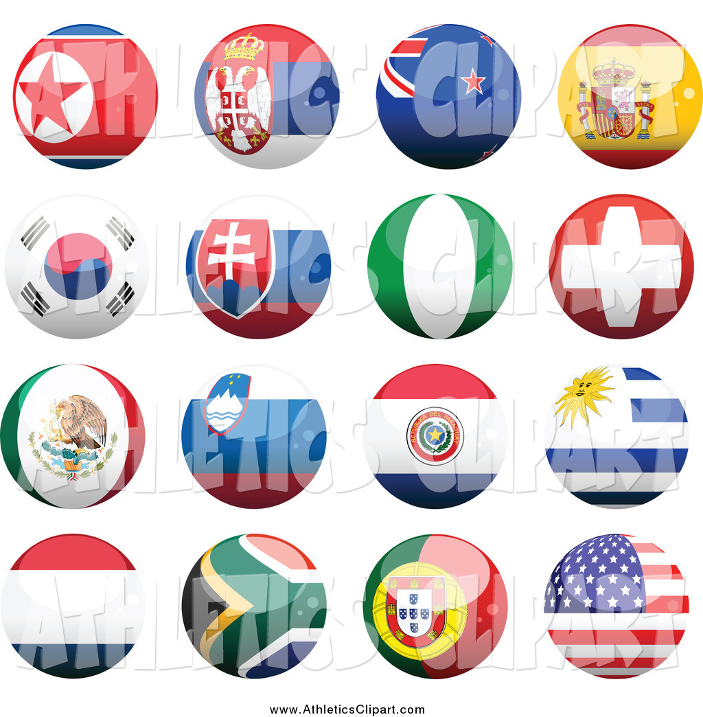 1024x1044 Clip Art Of Shiny Soccer World Cup Flag Orbs By Elaineitalia