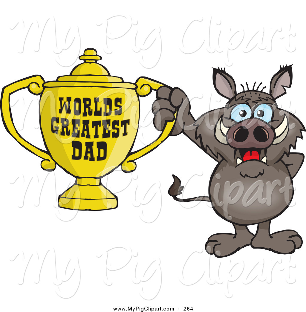 1024x1044 Swine Clipart Of A Cute Boar Character Holding A Golden Worlds