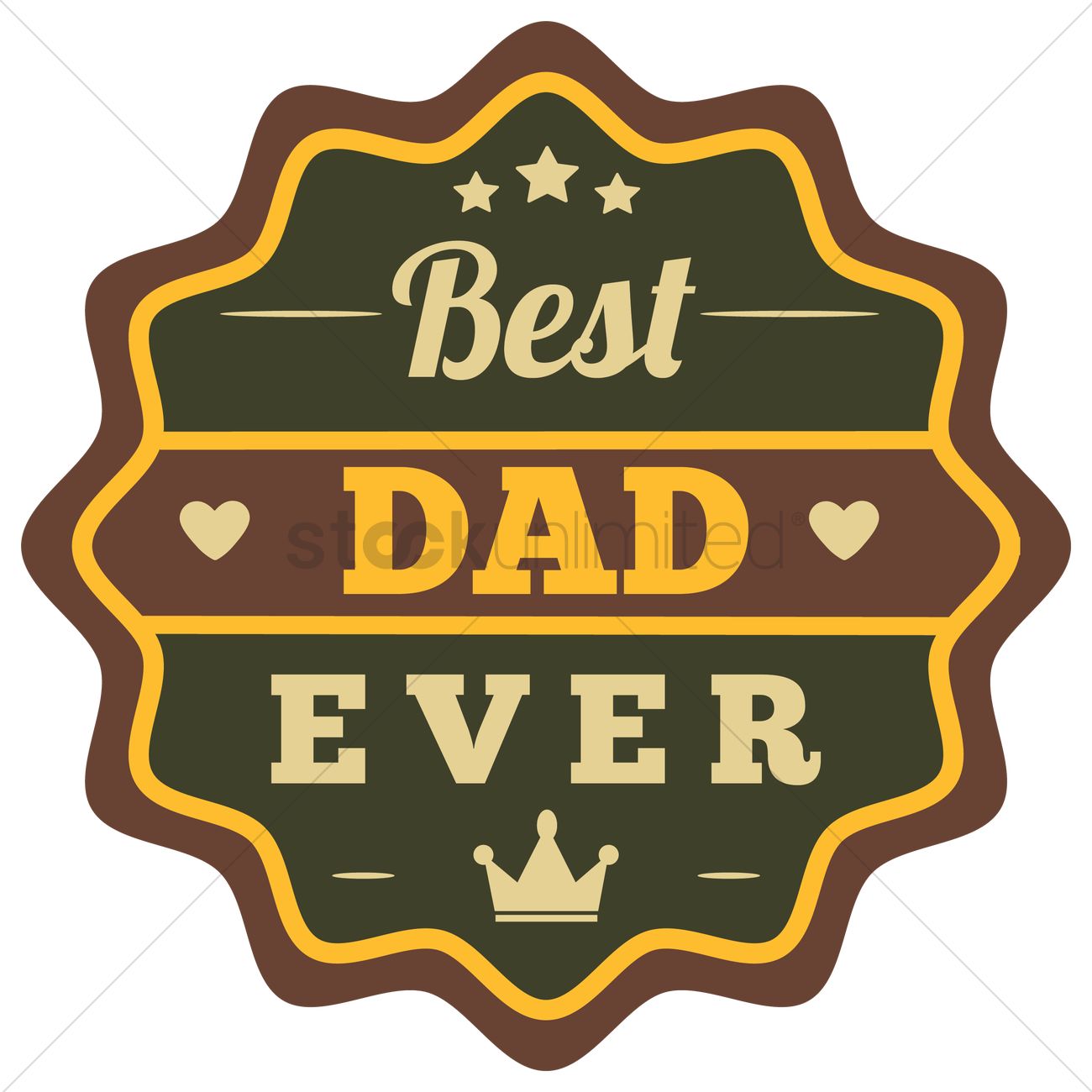 1300x1300 Best Dad Ever Label Vector Image