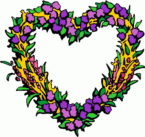490x465 Heart Wreath Clip Art