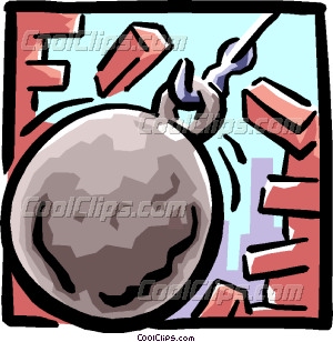 300x308 Wrecking Ball Vector Clip Art