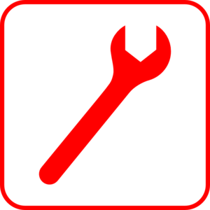300x300 Red Wrench Clip Art