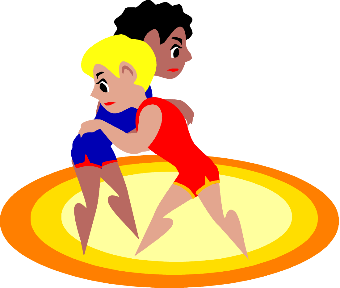 1101x933 Free Cartoon Wrestlers Wrestling Vector Clip Art Image From Free