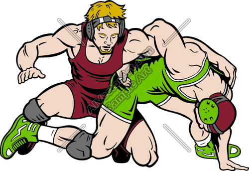 500x343 Wrestle10v4clr Clipart And Vectorart Sports