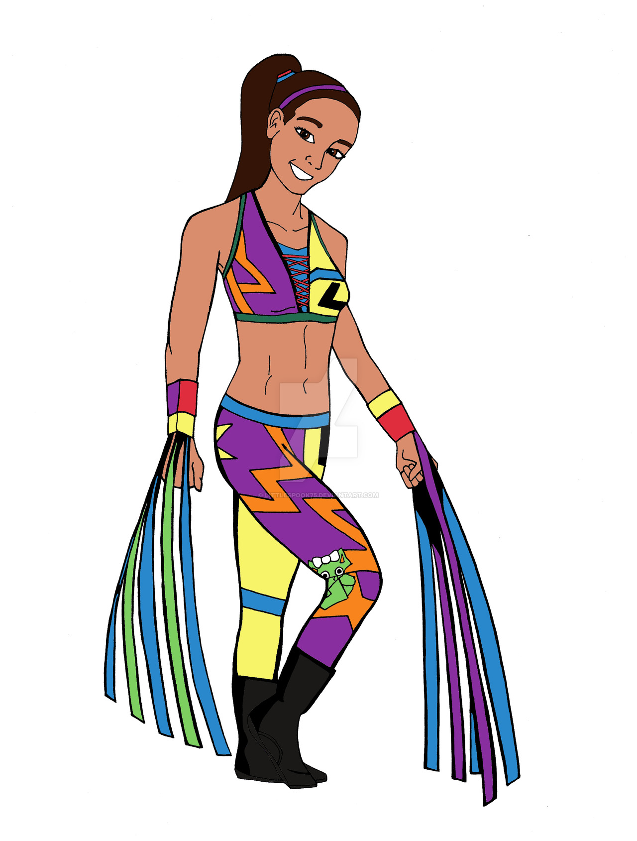 1280x1689 Collection Of Bayley Wwe Drawing High Quality, Free Cliparts