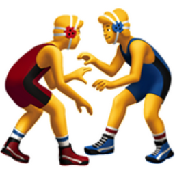 256x256 Men Wrestling Emoji U 1f93c, U 200d, U 2642, U fe0f
