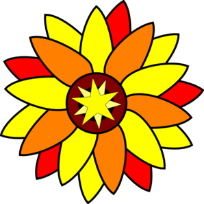 298x297 Sunflower Star Tatto Clip Art