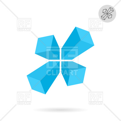 400x400 Volume Letter X Logo Royalty Free Vector Clip Art Image