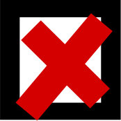 174x175 Box With X Clip Art Download