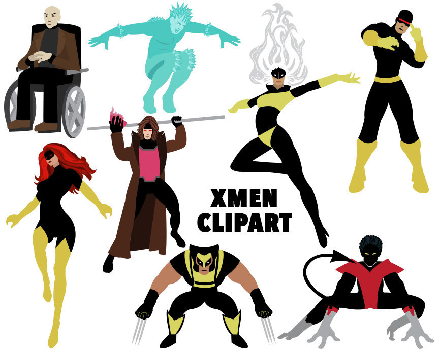 864x698 X Men Clipart, 8 Super Hero Images, Jean Grey, Nightcrawler, Storm