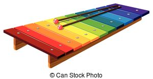 300x155 Colorful Xylophone Illustrations And Clipart. 295 Colorful