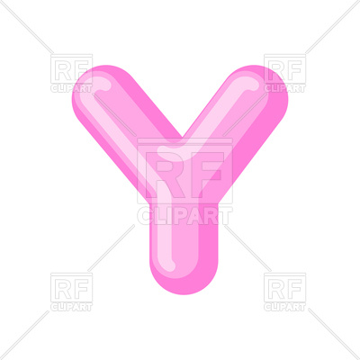 400x400 Letter Y Candy Font Royalty Free Vector Clip Art Image