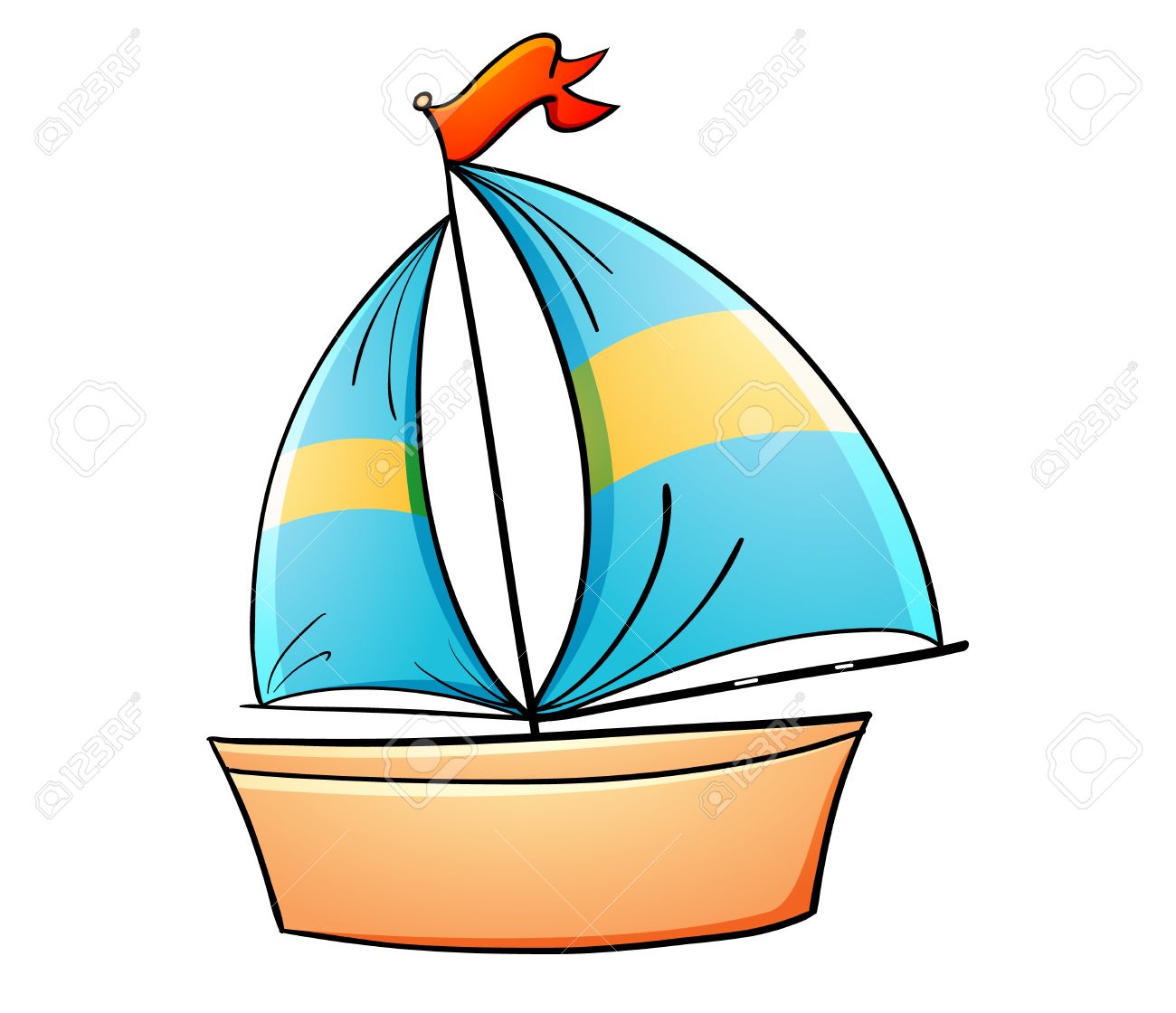 1300x1120 Toy Boat Clipart 13749179 Illustration Of A Toy Yacht