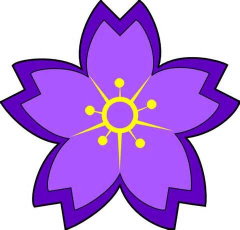 480x460 Purple Flower Clipart