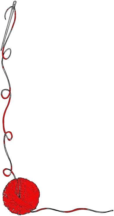 392x740 Yarn Border Clip Art