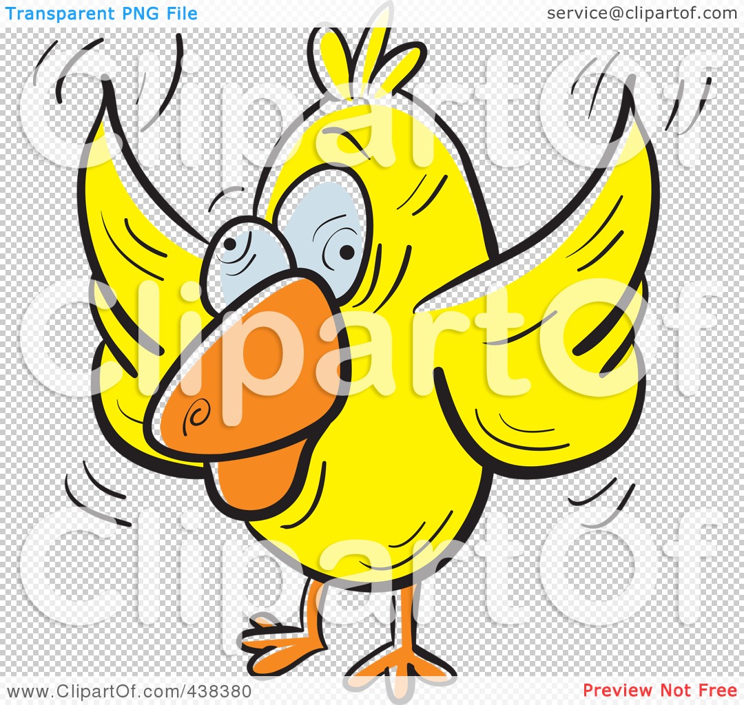 1080x1024 Royalty Free (Rf) Clipart Illustration Of A Crazy Yellow Bird By