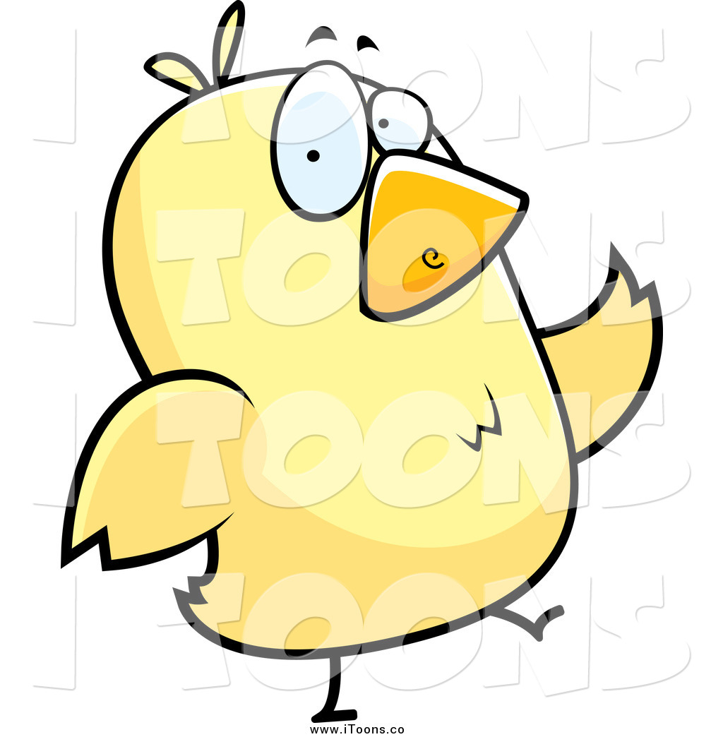 1024x1044 Vector Clip Art Of A Nervous Yellow Bird Walking By Cory Thoman