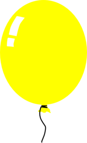 180x295 Yellow Balloon Clip Art