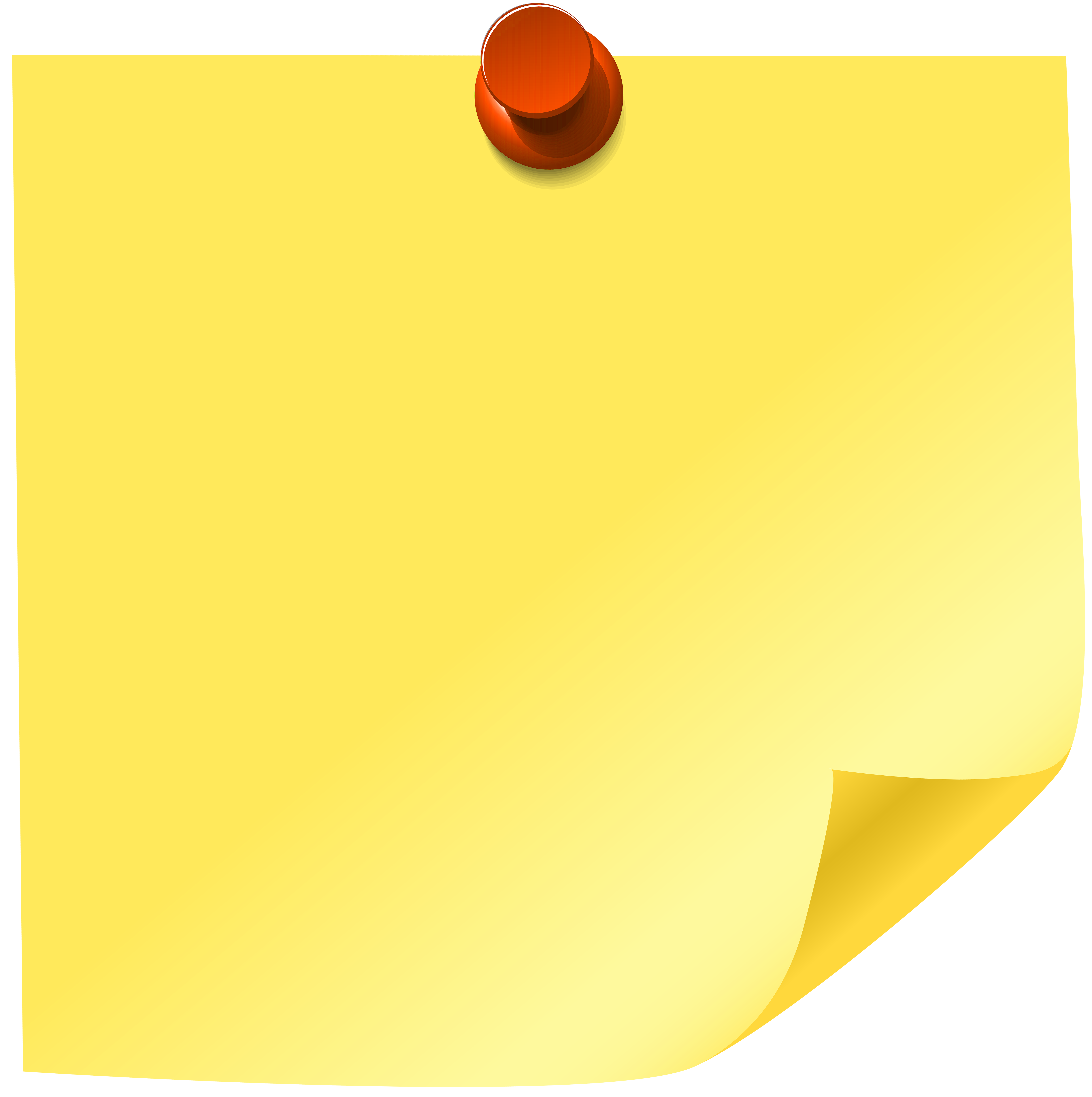 5973x6000 Yellow Sticky Note Png Clip Art