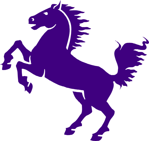 600x568 Purple Mustang Clip Art