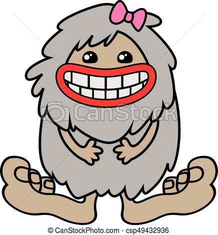 436x470 Simple Flat Female Yeti Vectors