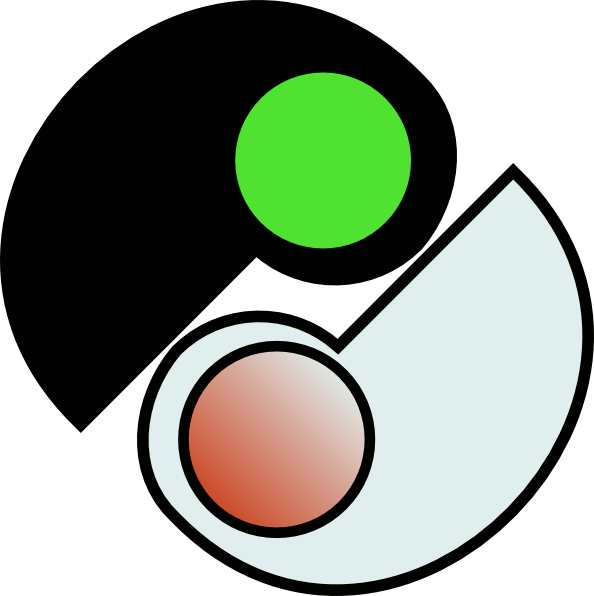 594x596 One And Two Yin Yang Clip Art Free Vector 4vector