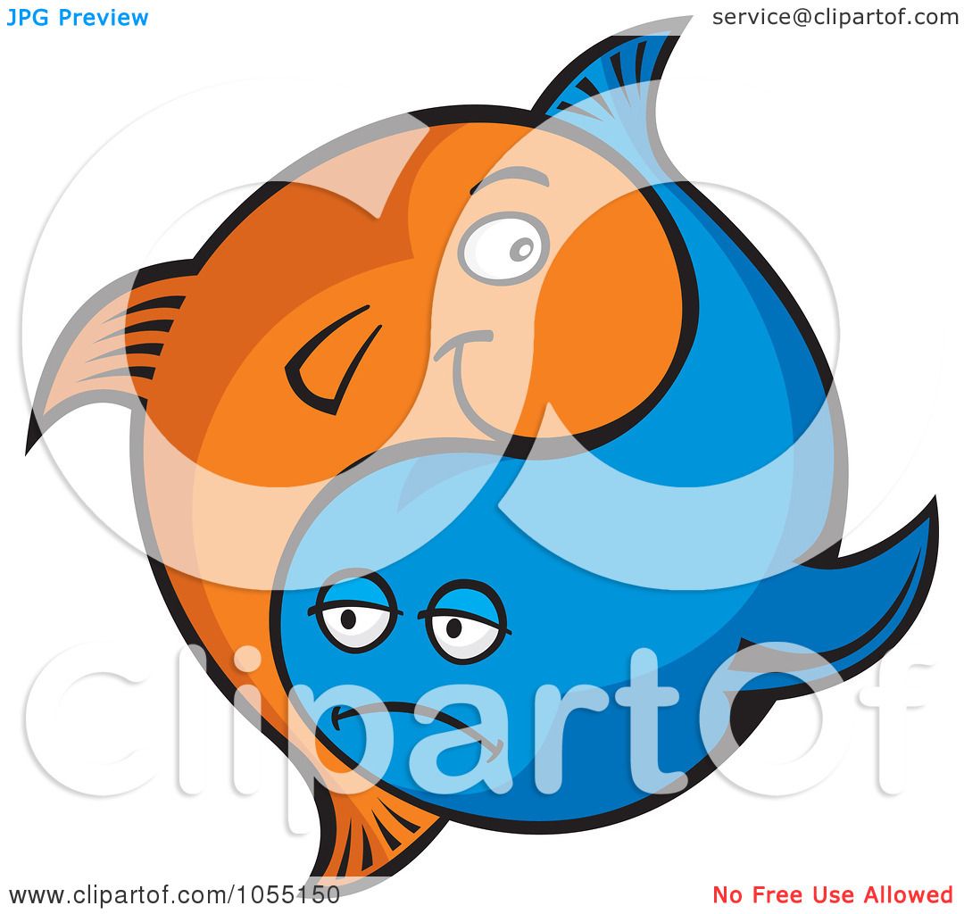 1080x1024 Royalty Free Vector Clip Art Illustration Of Blue And Orange Yin