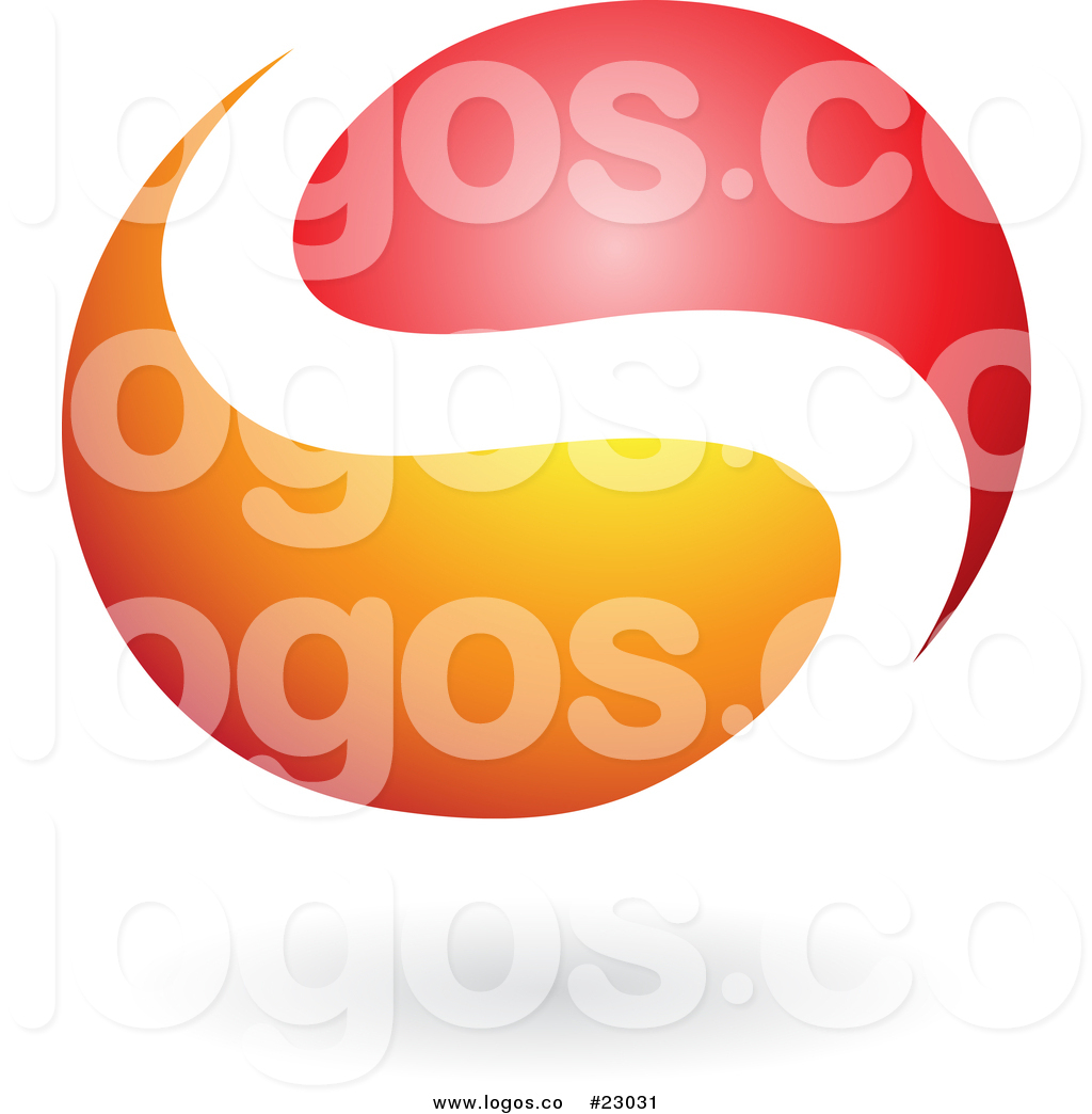 1024x1044 Vector Logo Of A Letter S Yin Yang In Red And Orange By Cidepix