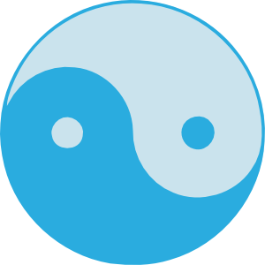 300x300 Blue Yin Yang Clip Art Ying Yang Symbols Yin Yang
