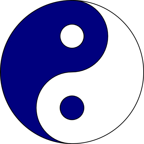 600x600 Bluewhite Ying Yang Clip Art