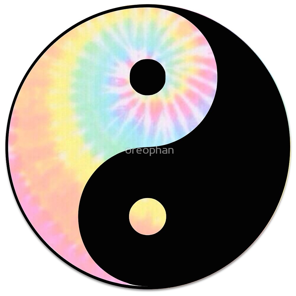 1000x1000 Tie Dye Yin Yang By Oreophan Redbubble