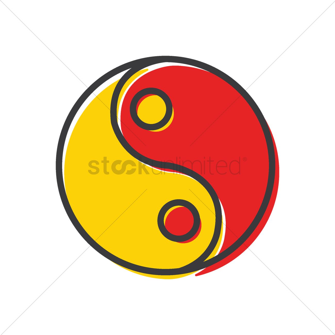 1300x1300 Yang Yin Symbol Vector Image