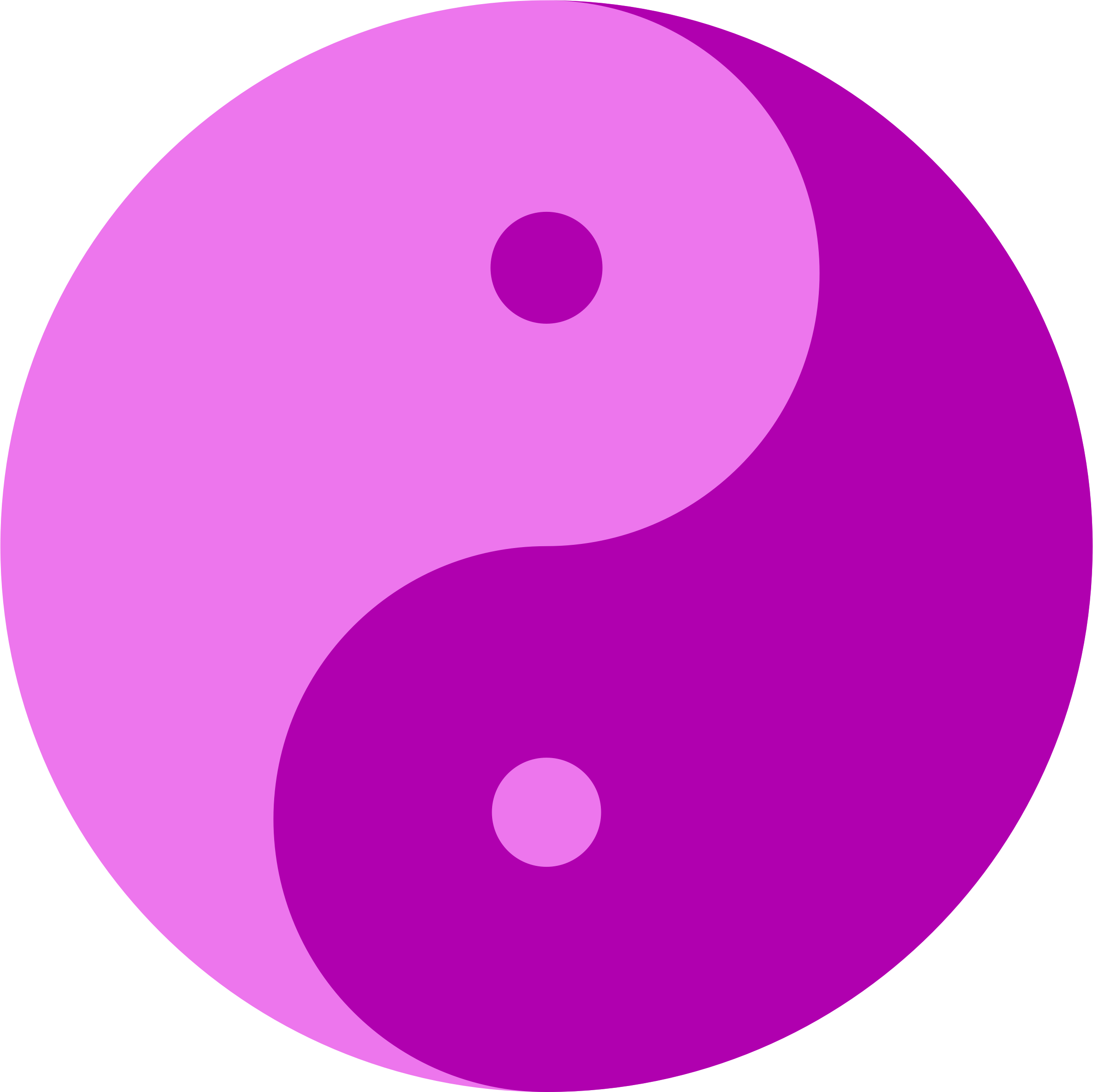 2372x2371 Yin Yang In Magenta Icons Png