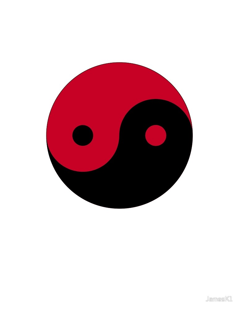773x1000 Yin Yang With Japanese Flag Colors By Jamesk1 Redbubble