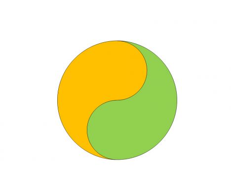 468x350 Ying Yang Powerpoint Template