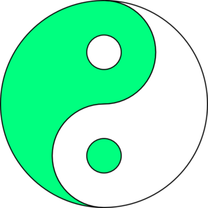 300x300 Lime Greenwhite Ying Yang Clip Art