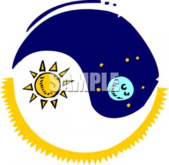 350x341 Royalty Free Clip Art Image Ying Yang With Sun And Moon