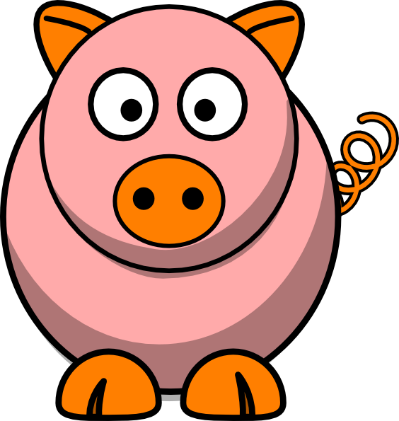 564x595 Pink Pig Clip Art