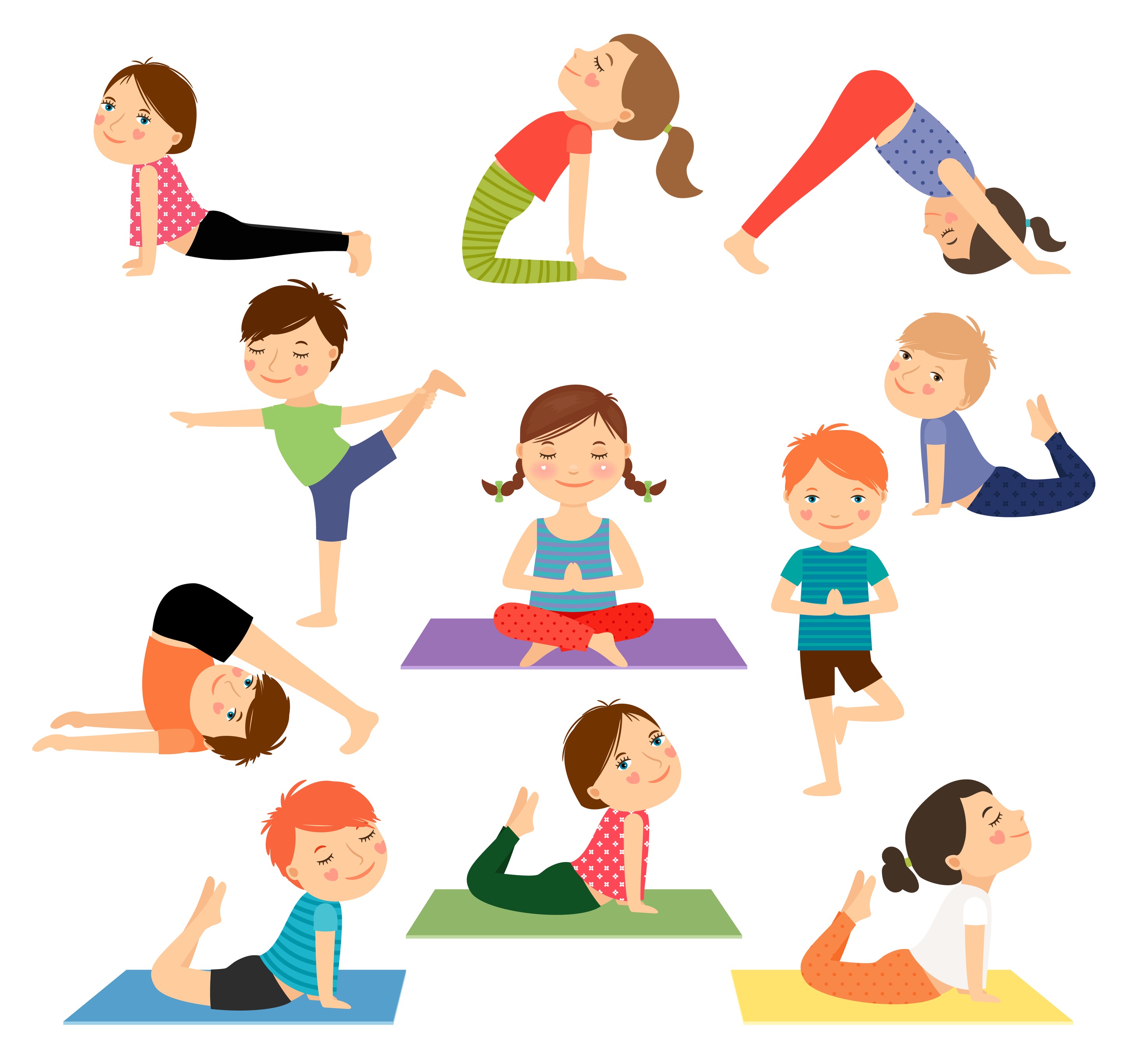 Yoga Poses Cartoon