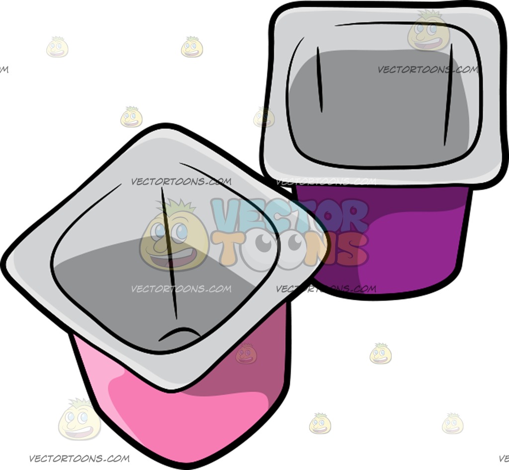 1024x945 Empty Yogurt Cups Cartoon Clipart Vector Toons
