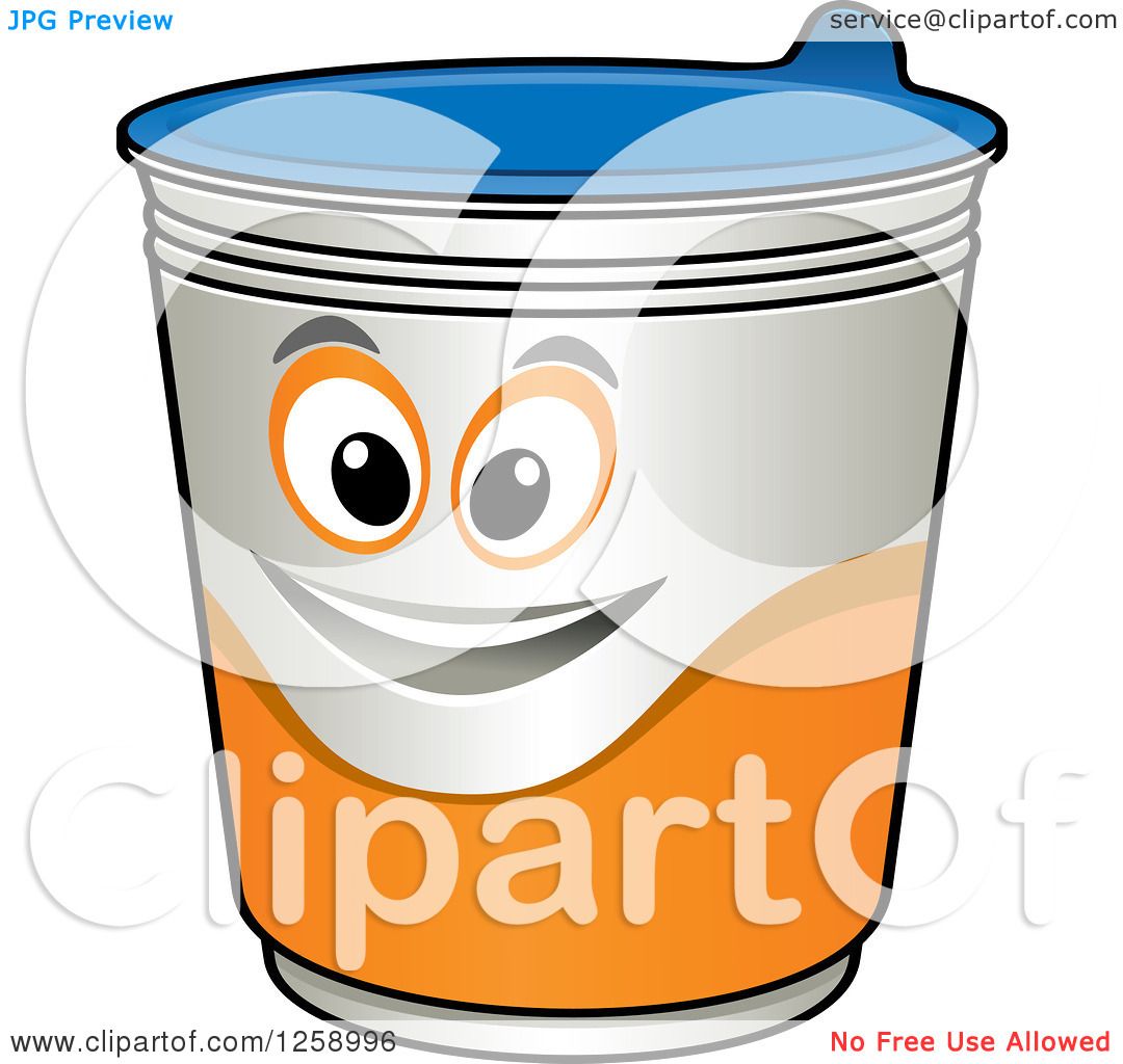1080x1024 Clipart Of A Happy Yogurt Character