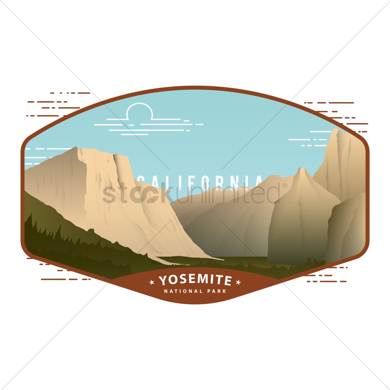 1300x1300 Yosemite National Park Vector Image